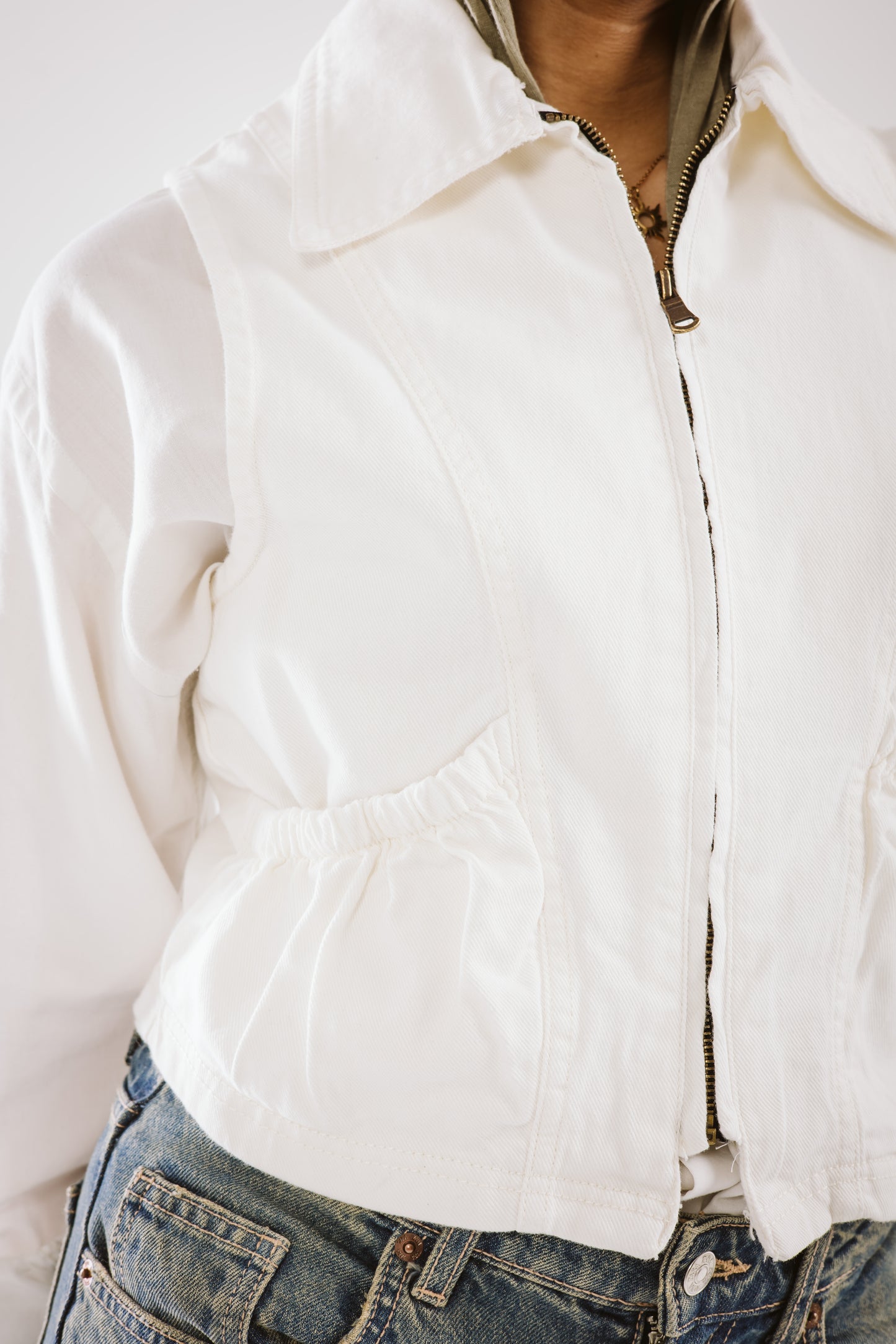 The white washed vest